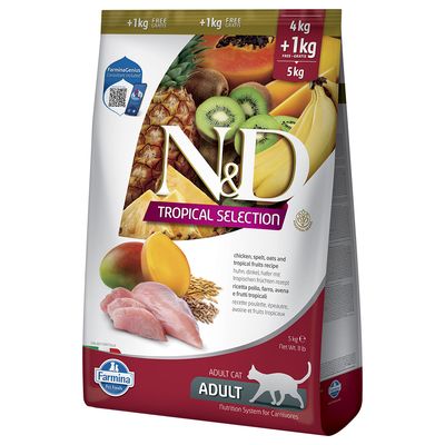 N&D Cat Tropical Selection with Chicken 5kg (4kg + 1kg)