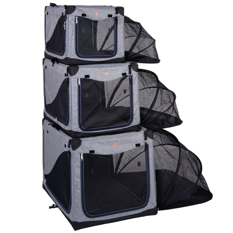 Portable Pet Home M: 76 x 50.5 x 48cm (L x W x H) - Grey