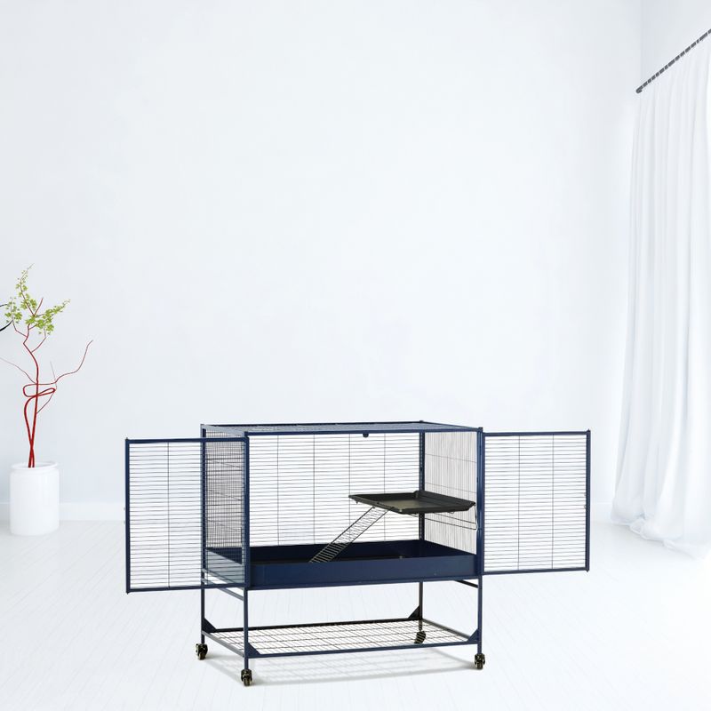 Savic Royal Suite 100 - Navy Blue Main Cage: 99.8 x 63.2 x 99cm (L x W x H)