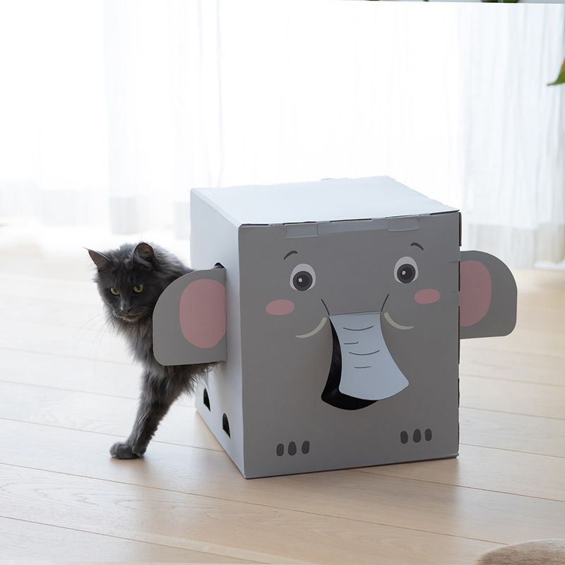 Kerbl Pet Elephant Scratch House 35 x 35 x 39cm (L x W x H)