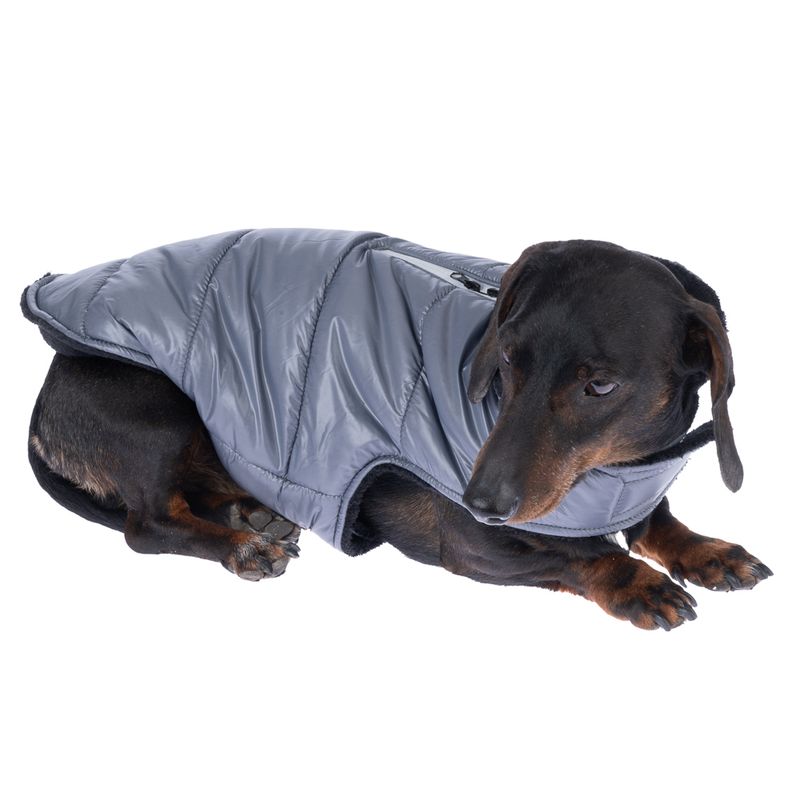 zooplus Basics Dog Coat with Reflective Zip approx. Back Length 30cm