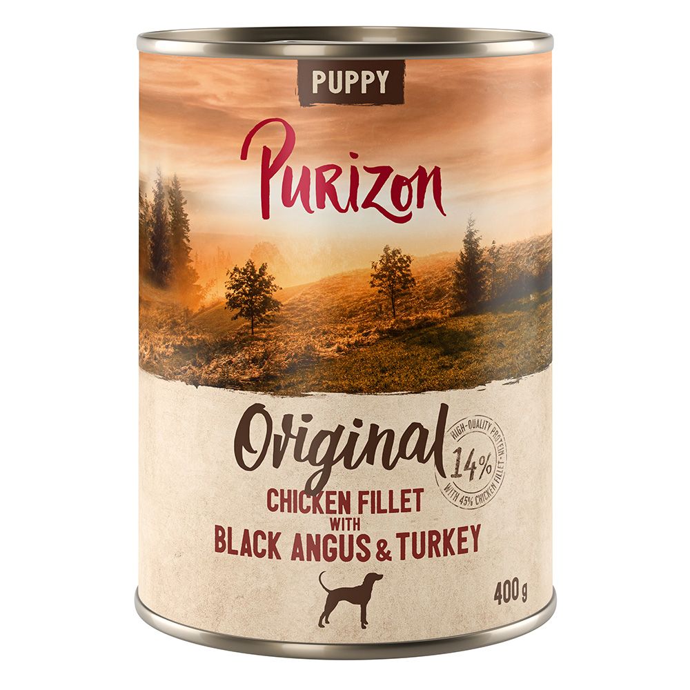 Purizon Puppy 6 x 400g Chicken Fillet with Black Angus Beef & Turkey