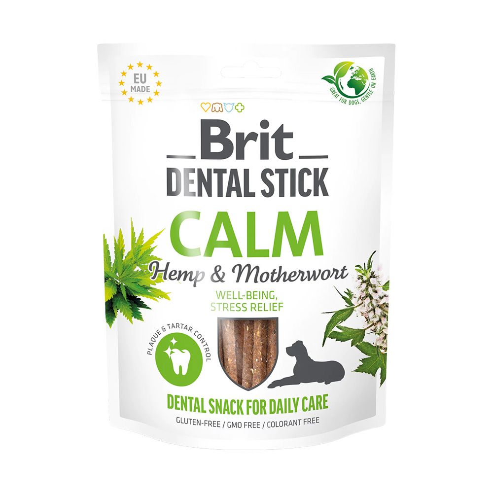 Brit Dental Stick Calm with Hemp & Motherwort 251g (7 Sticks)