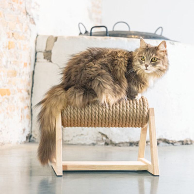 Designed by Lotte Yves Scratching Post with Base 36 x 29.5 x 28cm (L x W x H)