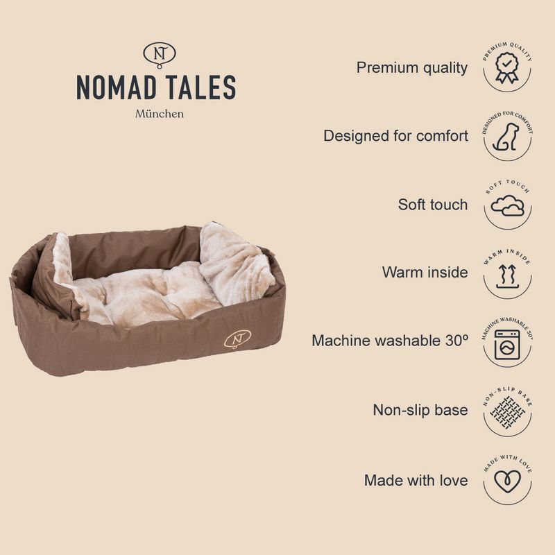 Nomad Tales Blush Boot 2-in-1 Dog Bed Size S: 70 x 48 x 23 cm (L x W x H)