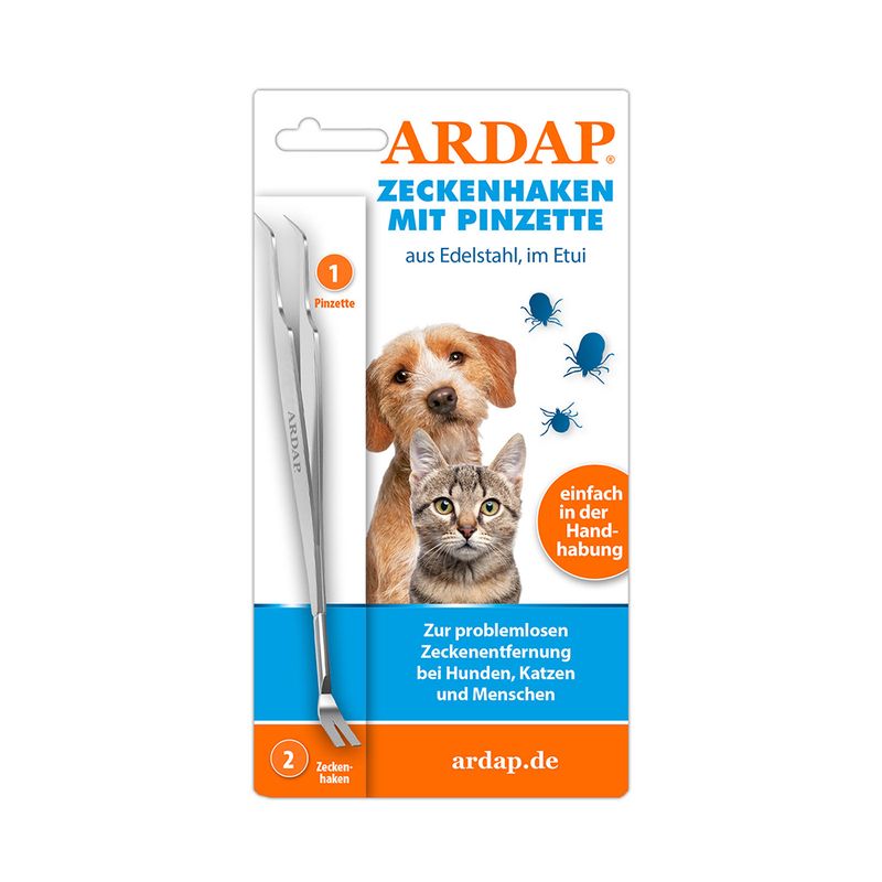 Ardap Tick Hook with Tweezers Tick Hook and Tweezers