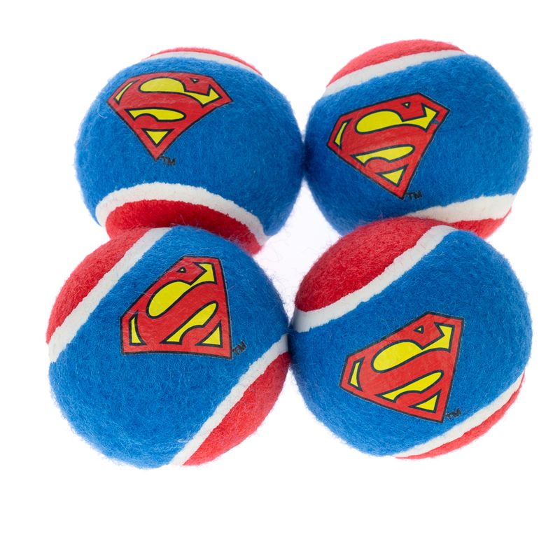Warner Bros™ DC Superman Tennis Ball Set Set of 4 (each diameter 6.3cm)