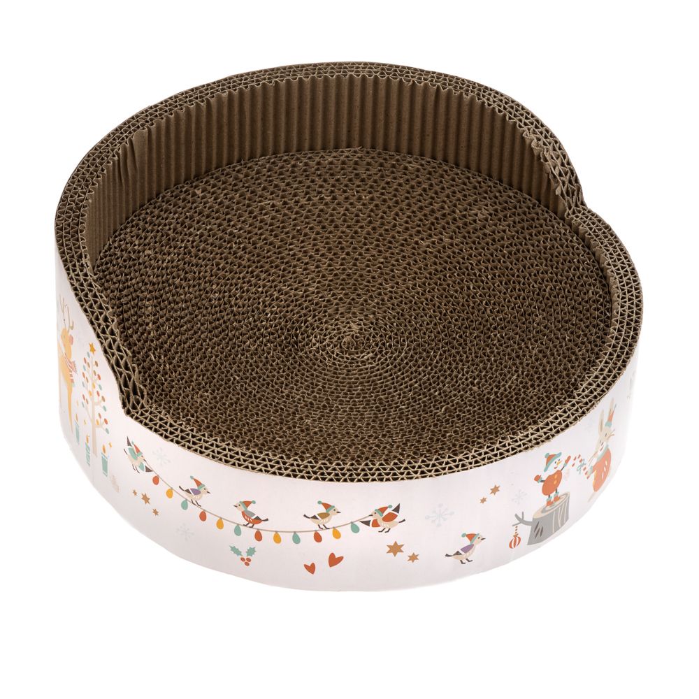 Cardboard Cat Furniture Relax Winter Edition diameter 39 x (H) 14.5cm