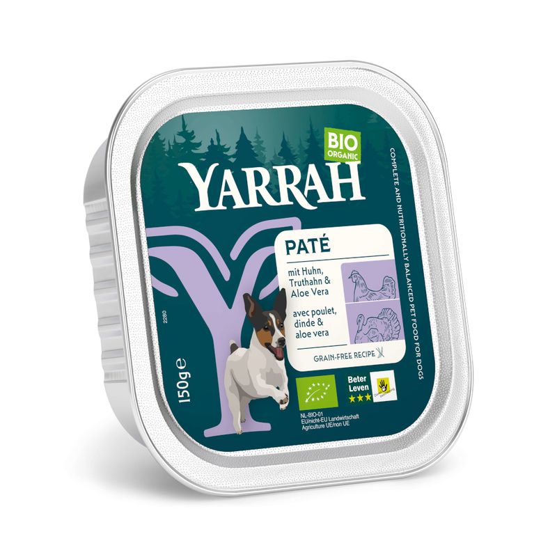Yarrah Organic Pâté 12 x 150g Organic Beef with Organic Spirulina
