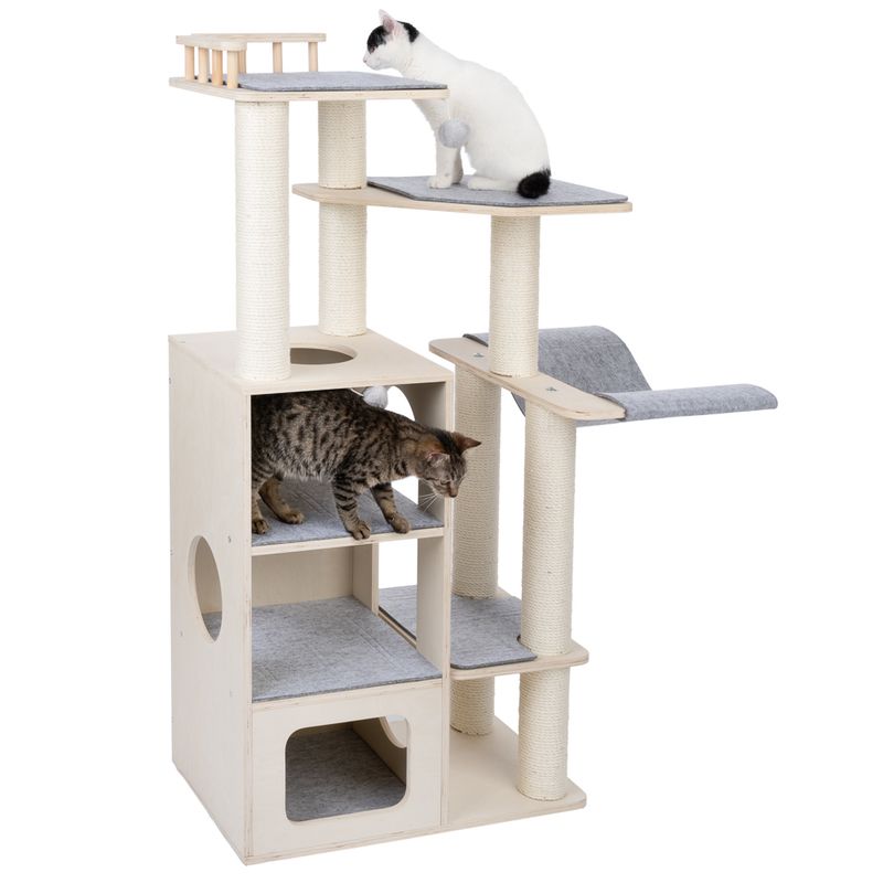 Modern Living Roca Cat Scratching Tree Light Grey