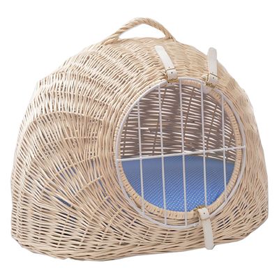 Aumüller Wicker Basket with Cushion 50 x 39 x 44 cm (L x W x H)