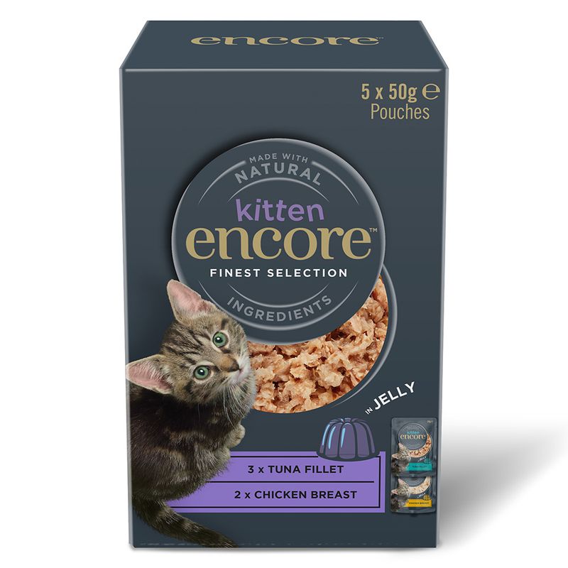 Encore Kitten Jelly Pouch Saver Pack 20 x 50g Finest Selection (2 Varieties)