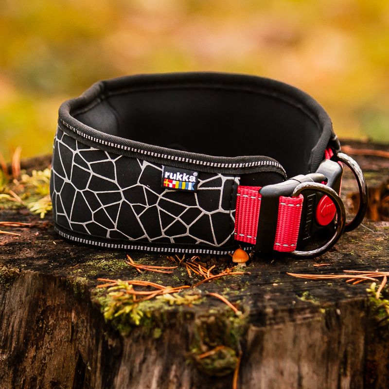 Rukka® Cube Soft collar, red / black Size S: 30-40 cm neck circumference, W 20 mm