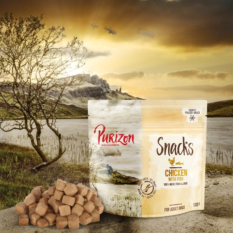 Purizon Dog Snacks Grain-Free Saver Pack 3 x 100g Beef with Chicken