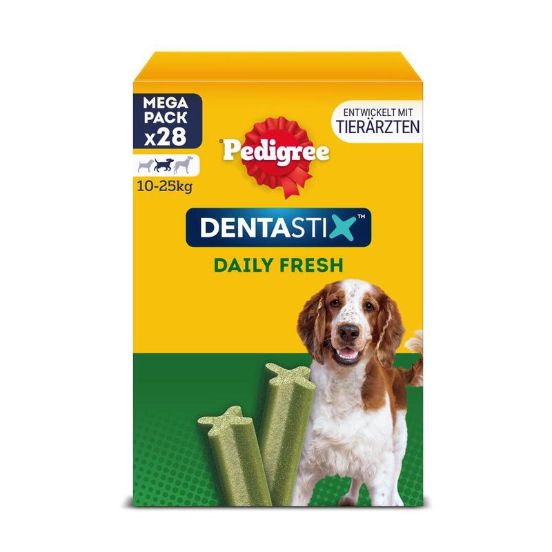 Pedigree Dentastix Fresh - Daily Freshness for Medium Dogs (10-25kg) 28 Sticks