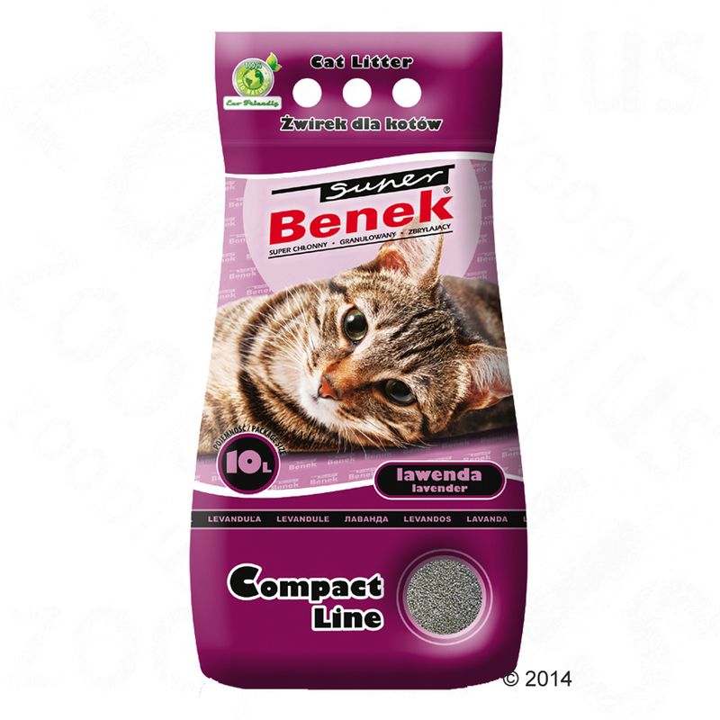 Super Benek Compact Lavender Cat Litter 10l