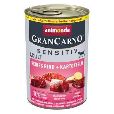 animonda GranCarno Adult Sensitive 24 x 400g Pure Beef & Potatoes