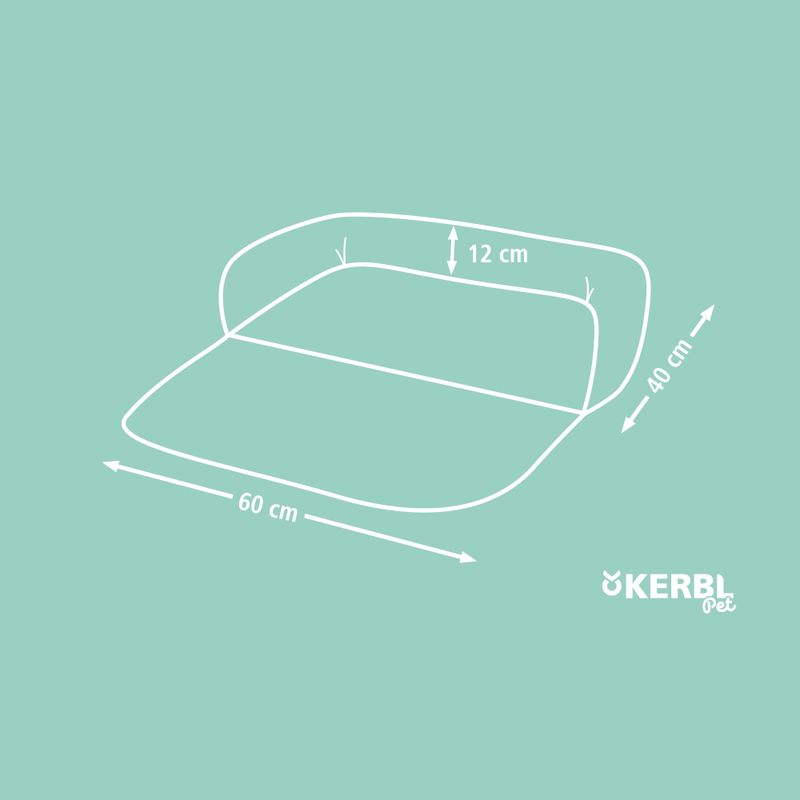 Kerbl Pet Couch Cushion Emalia - Grey 60 x 40 x 12cm (L x W x H)