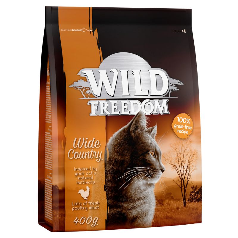 Wild Freedom Adult Dry Cat Food Mixed Packs Poultry, Salmon & Lamb (3 x 400g)