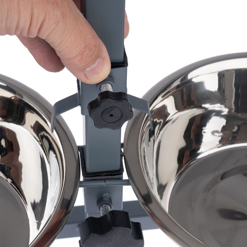 TIAKI Double Bowl with Adjustable Stand 2 x 875ml, diameter 17cm