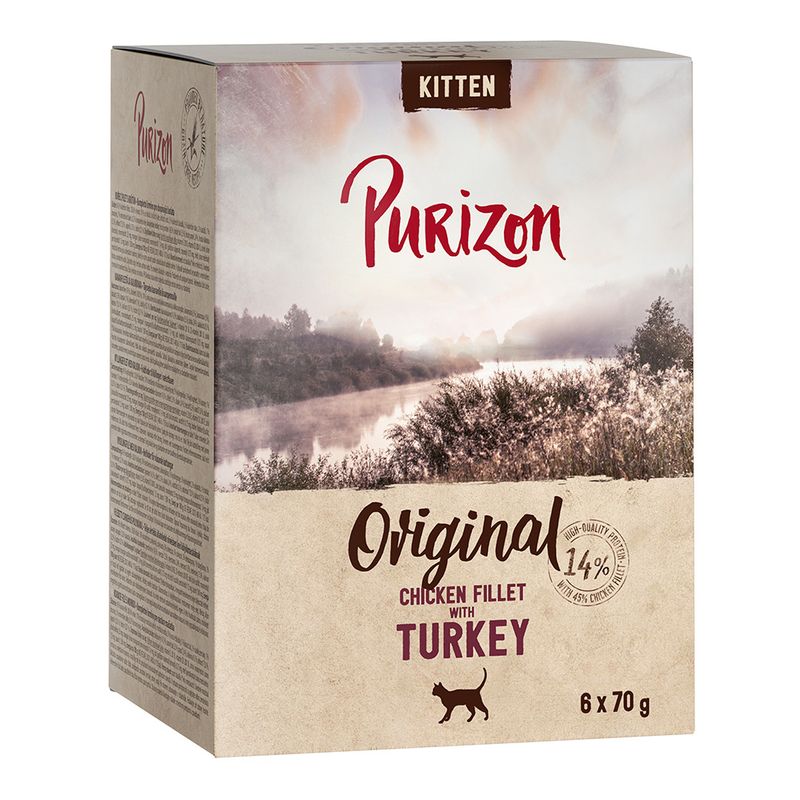 Purizon Kitten Grain-Free 6 x 70g Chicken Fillet with Salmon
