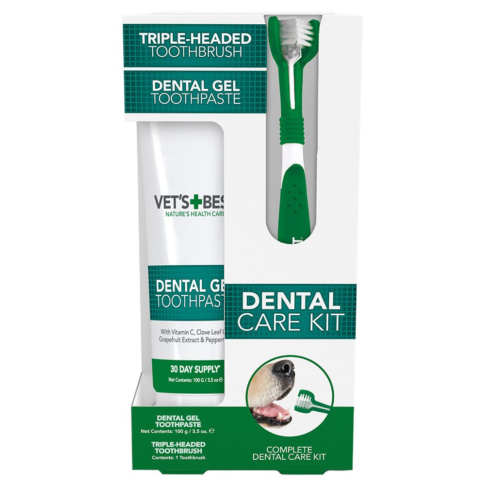 Vet's Best® Dental Care Set for Dogs Toothbrush and toothpaste