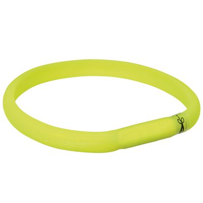 Trixie USB Flash Light Collar - Green M-L: 50cm x 18mm (L x Diameter)