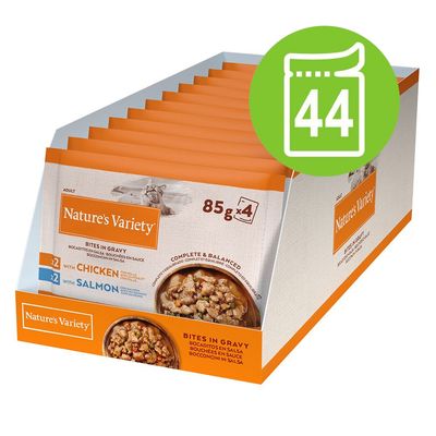 Nature's Variety Bites in Sauce 44 x 85g Chicken & Salmon