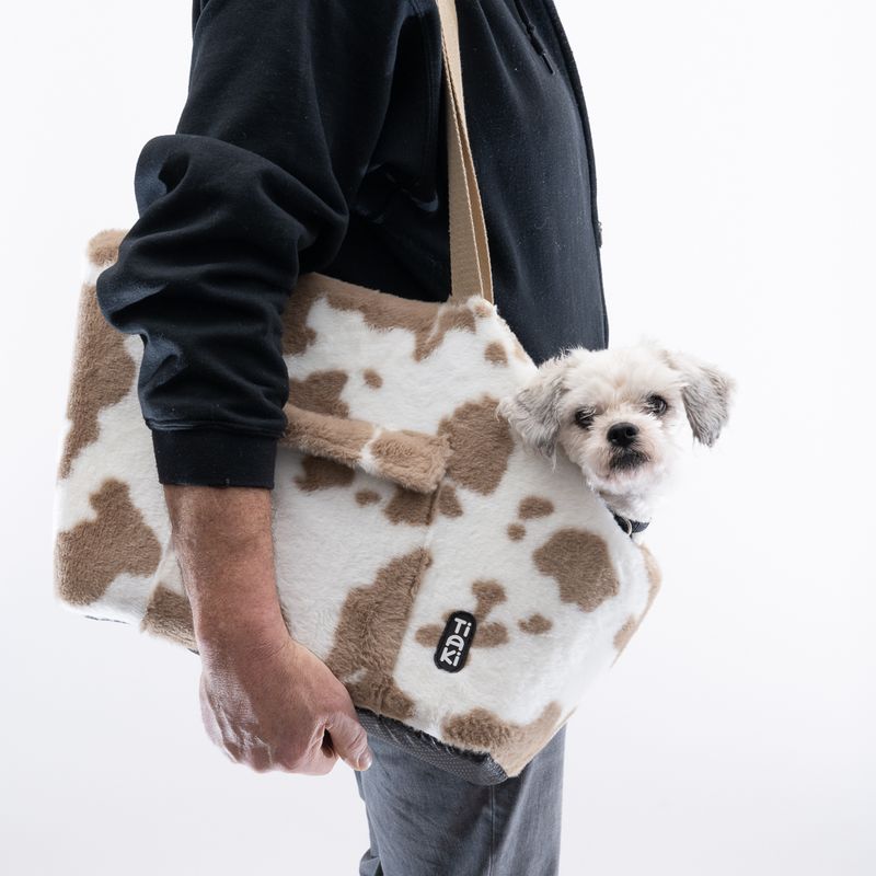 TIAKI Cow Print Shoulder Carrier 41 x 27 x 29cm (L x W x H)