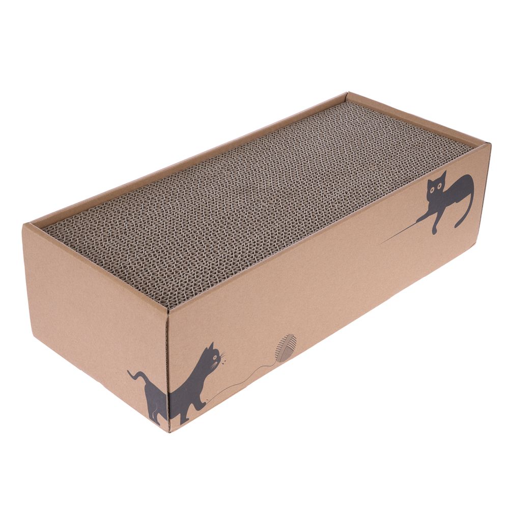 zooplus Basics Box with 4 Scratching Boards 44 x 20 x 12.5 cm (L x W x H)
