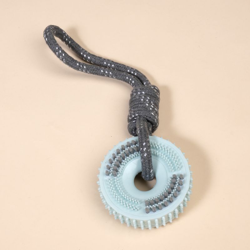 TIAKI Spiky Wheel Chew Toy with Rope approx. 30 x 9 x 4 cm (L x W x H)