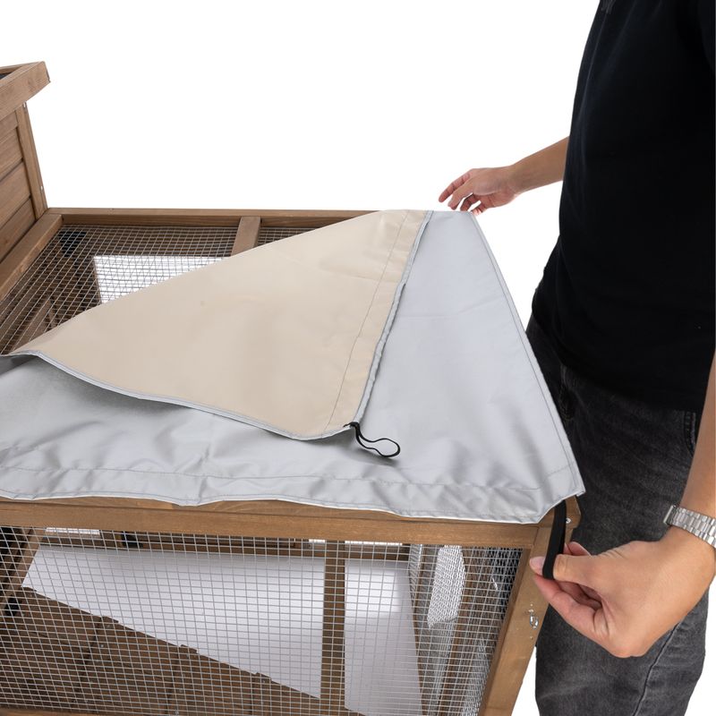 TIAKI Ranch Wooden Chicken Coop (Optionally Expandable) Attached Enclosure: 116 x 78 x 89.8 cm (L x W x H)