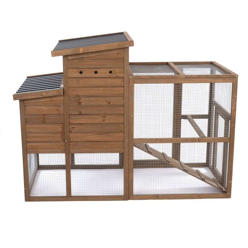 TIAKI Ranch Wooden Chicken Coop (Optionally Expandable) Attached Enclosure: 116 x 78 x 89.8 cm (L x W x H)