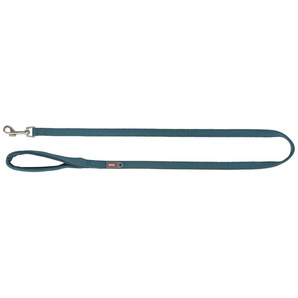 Trixie Premium Leash - Petrol Size: XS-S: 120cm long / 15mm wide