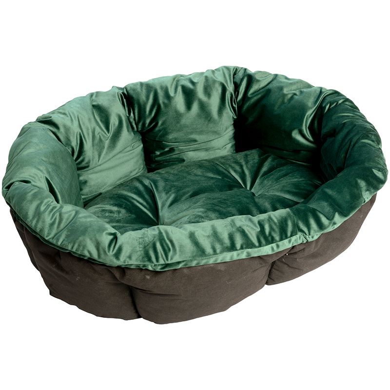 Ferplast Green Velvet Sofa Cover for Siesta Deluxe Dog Basket Size 4: 64 x 48 x 25 cm (L x W x H)