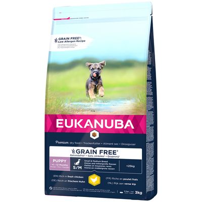 Eukanuba Grain Free Puppy Small & Medium Breed - Chicken 12kg