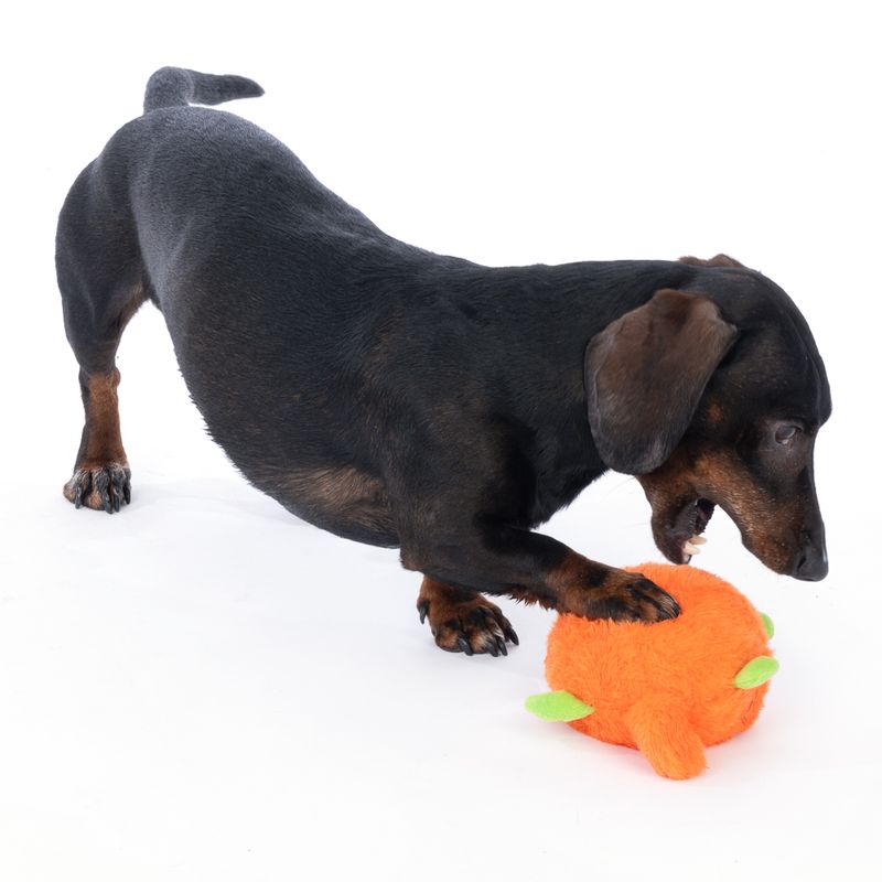 TIAKI Orange Monster Plush Dog Toy 19 x 14 x 8 cm (L x W x H)