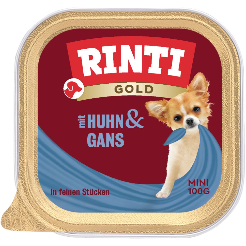 RINTI Gold Mini Trays 6 x 100g Beef & Guinea Fowl