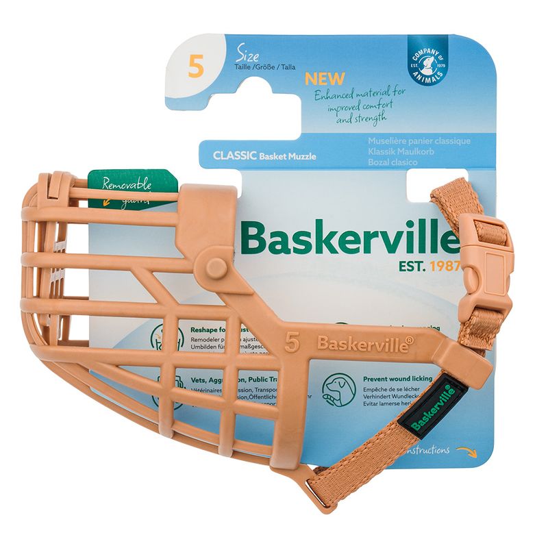 Baskerville Classic Muzzle — Beige Size 5