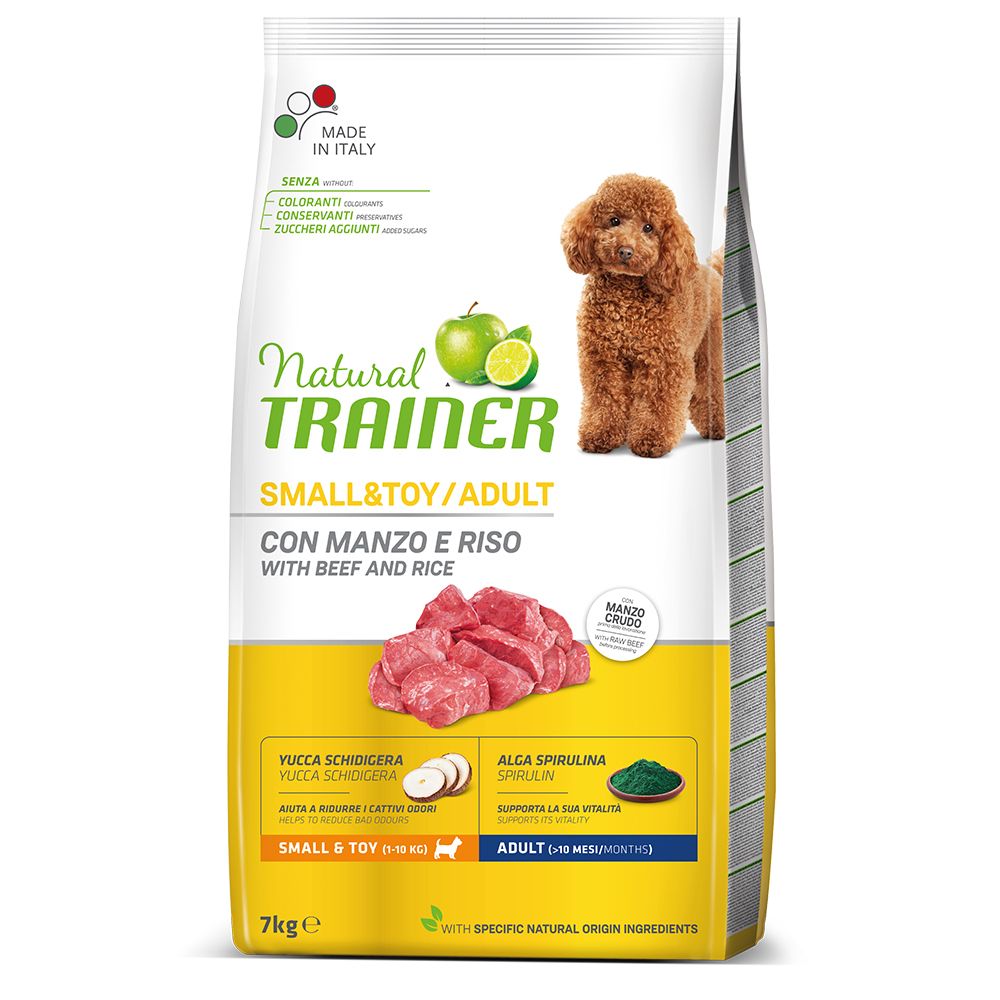 Natural Trainer Adult Small & Toy with Beef 7 kg