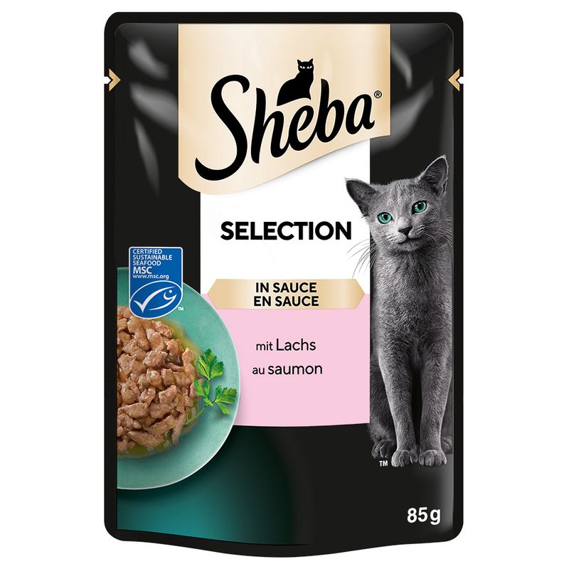 Sheba Pouches Varieties Mega Pack 56 x 85g Select Slices in Gravy with Chicken