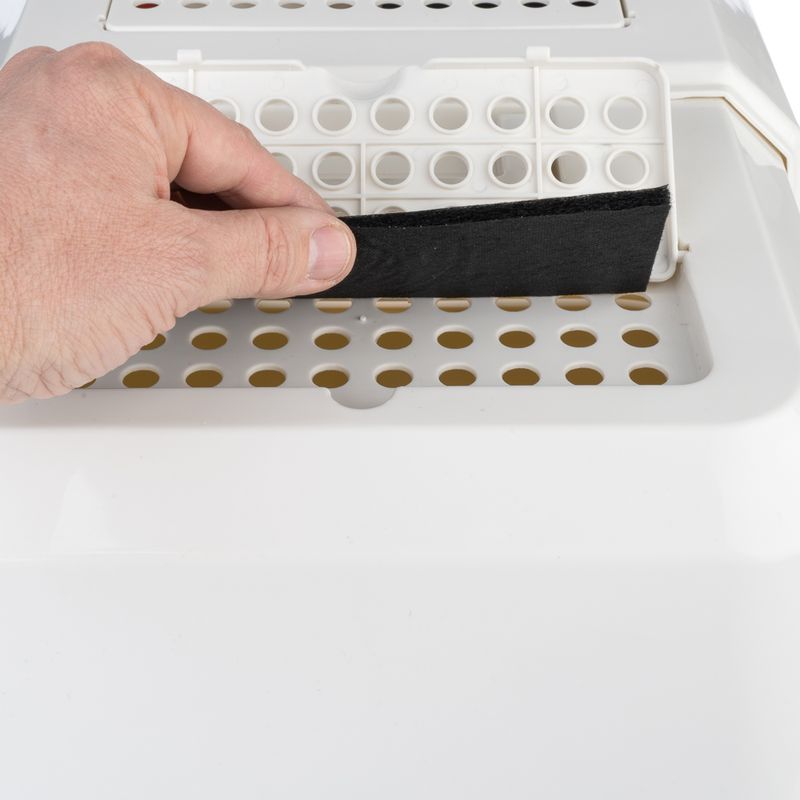 kooa Hooded Litter Tray with Eco-Plastic White & Mint