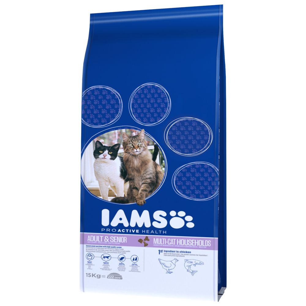 IAMS Pro Active Health Adult Multi-Cat Household 15kg