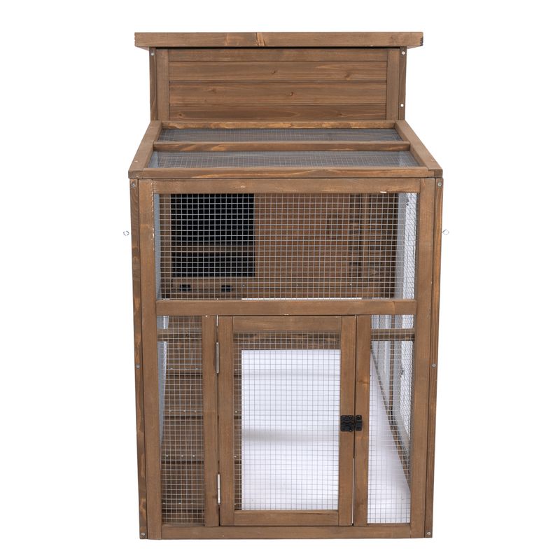 TIAKI Ranch Wooden Chicken Coop (Optionally Expandable) Attached Enclosure: 116 x 78 x 89.8 cm (L x W x H)