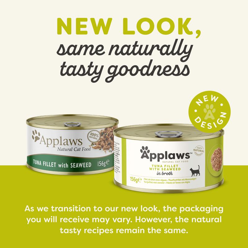 Applaws Cat Food Cans 156g - Tuna / Fish Tuna Fillet 6 x 156g