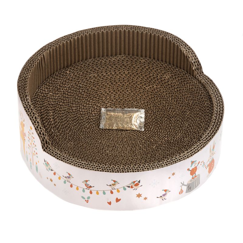 Cardboard Cat Furniture Relax Winter Edition diameter 39 x (H) 14.5cm