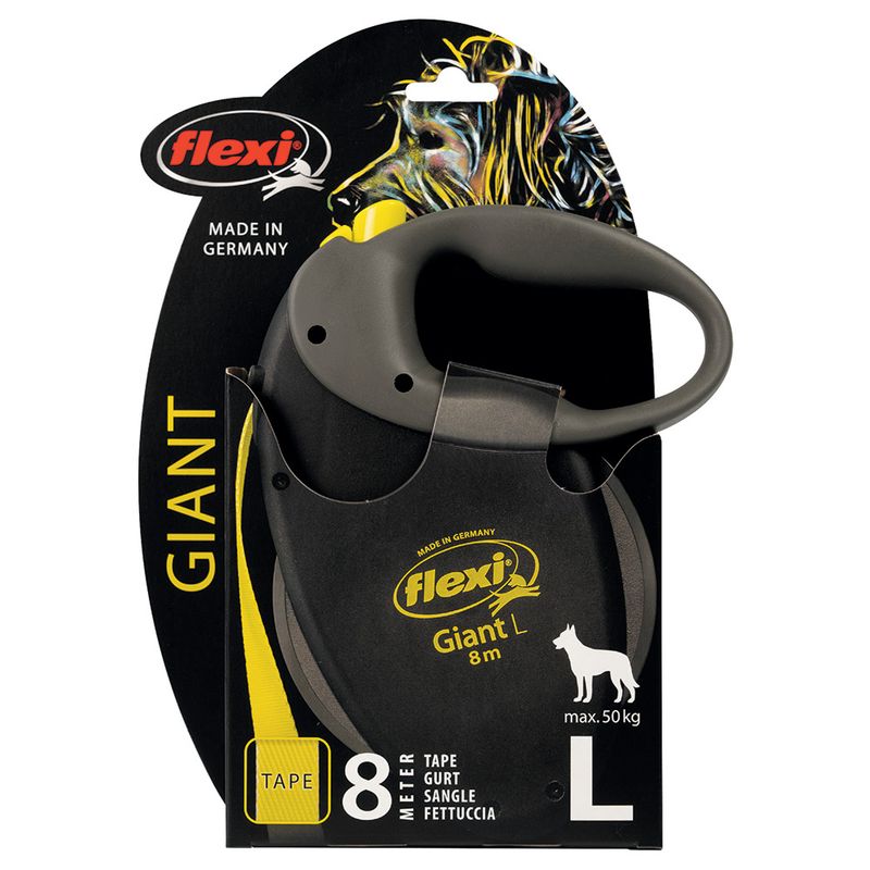 flexi Neon Dog Lead black / neon