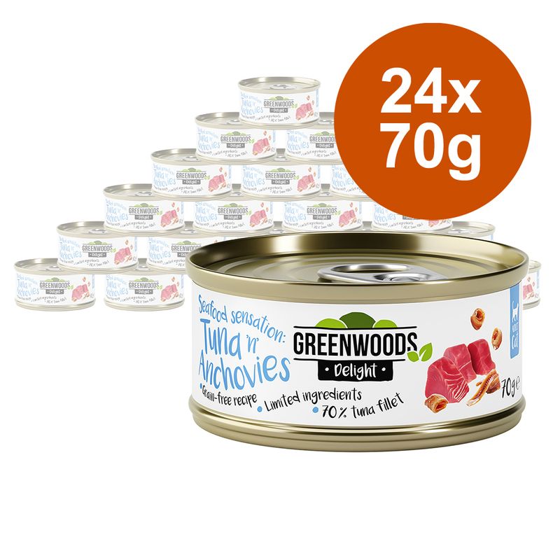 Greenwoods Delight Tuna with Anchovies 6 x 70g