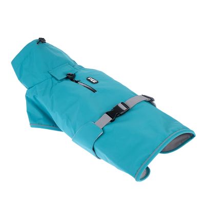 TIAKI Dog Raincoat - Teal approx. 30cm (Back Length)