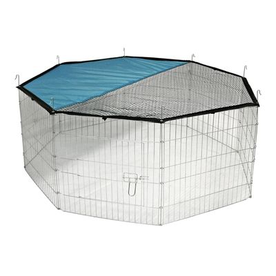 Kerbl Pet Octagonal Run with Sun Protection - 8 Sided 8 elements, 57 x 56 cm each